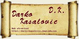 Darko Kasalović vizit kartica